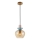 ITALUX - Lámpara colgante con cable FANDA 1xE27/40W/230V oro/beige ahumado