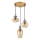 ITALUX - Lámpara colgante con cable FANDA 3xE27/40W/230V oro/beige ahumado