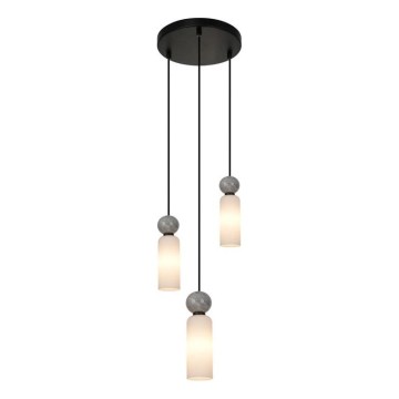ITALUX - Lámpara colgante con cable SANTOS 3xG9/40W/230V negra