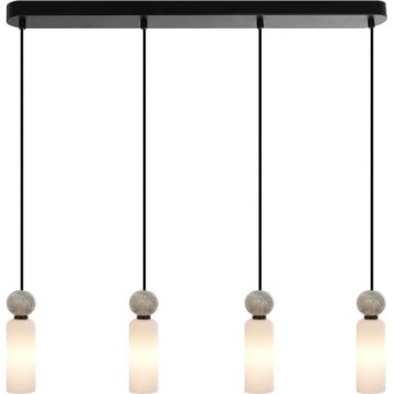 ITALUX - Lámpara colgante con cable SANTOS 4xG9/40W/230V negra