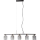 ITALUX - Lámpara colgante con cable SIMONA 5xE14/40W/230V negra/dorada