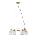ITALUX - Lámpara colgante con cable SIMONA 6xE14/40W/230V dorada