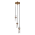 ITALUX - Lámpara colgante con cable TARASO 3xE14/40W/230V dorada