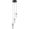 ITALUX - Lámpara colgante con cable TARASO 3xE14/40W/230V negro/dorado