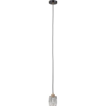 ITALUX - Lámpara colgante con cable TORNO 1xE14/40W/230V negra/dorada