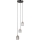 ITALUX - Lámpara colgante con cable TORNO 3xE14/40W/230V negro/dorado