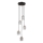 ITALUX - Lámpara colgante con cable TORNO 5xE14/40W/230V negro/dorado