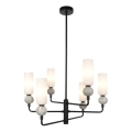 ITALUX - Lámpara colgante en varilla SANTOS 6xG9/40W/230V negra