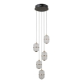 ITALUX - Lámpara colgante LED con cable ALANI 5xLED/5,6W/230V 3000K negro/dorado