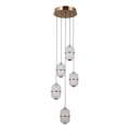 ITALUX - Lámpara colgante LED con cable ALANI 5xLED/5,6W/230V 3000K oro