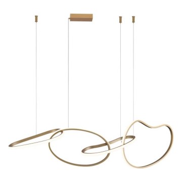 ITALUX - Lámpara colgante LED con cable FONTE LED/60W/230V 3000/4000/6000K dorada