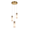 ITALUX - Lámpara colgante suspendida por cable SANTOS 3xG9/40W/230V dorada
