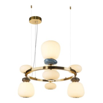 ITALUX - Lámpara LED colgante con cable EVANS LED/33W/230V 3000K dorada/azul/marrón