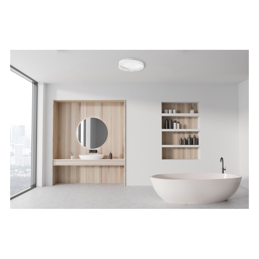 ITALUX - Lámpara de techo LED regulable RANTE LED/58W/230V 3000-6500K diámetro 50 cm blanco + mando a distancia