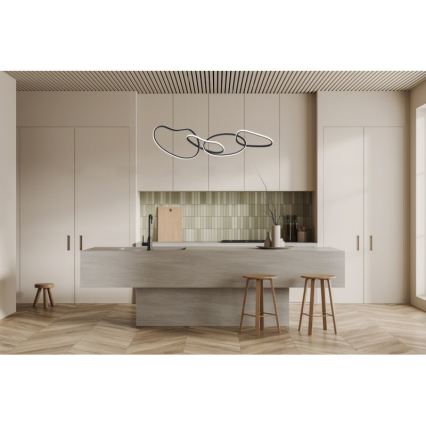 ITALUX - Lámpara colgante con cable FONTE LED/60W/230V 3000/4000/6000K negro