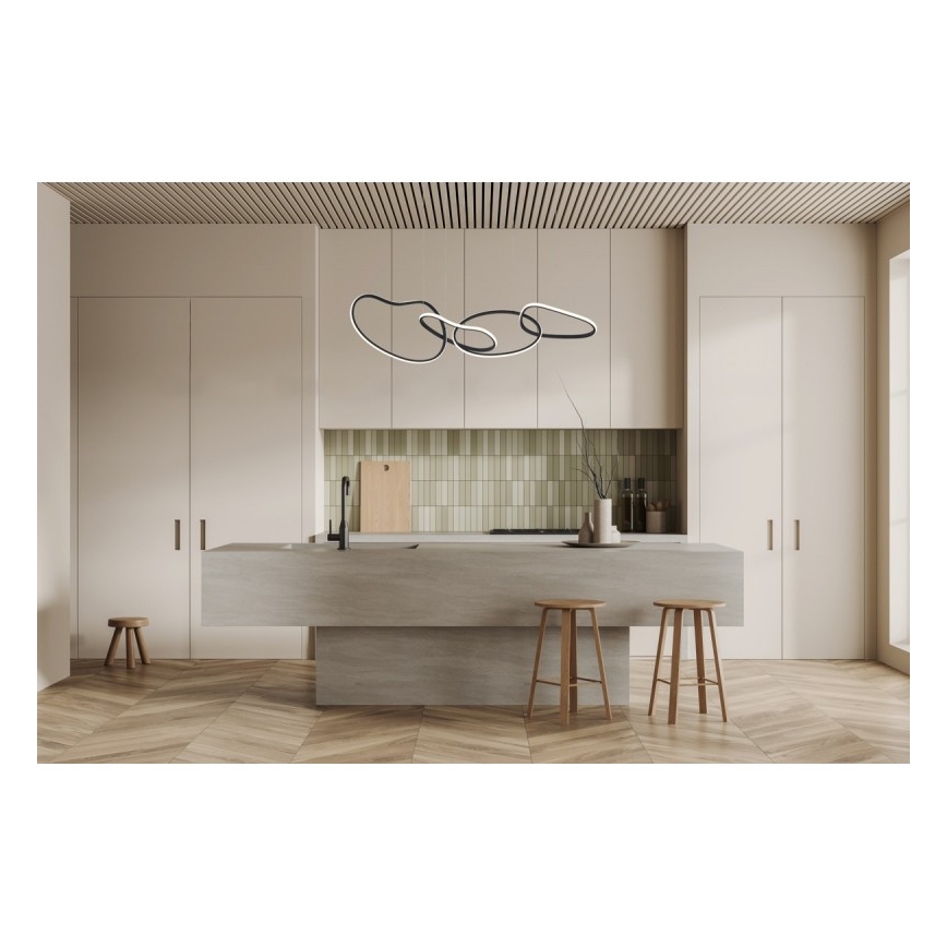 ITALUX - Lámpara colgante con cable FONTE LED/60W/230V 3000/4000/6000K negro