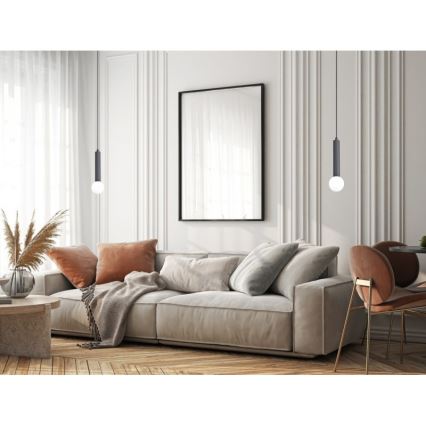 ITALUX - Lámpara colgante con cable FILANO 1xG9/5W/230V negra
