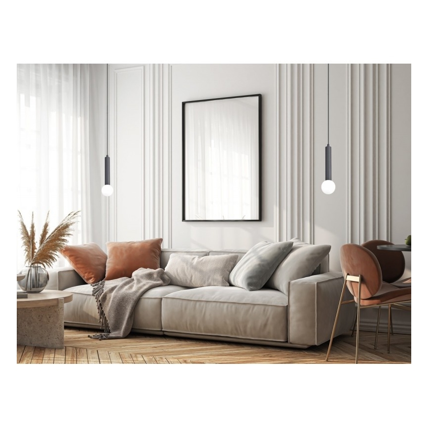 ITALUX - Lámpara colgante con cable FILANO 1xG9/5W/230V negra