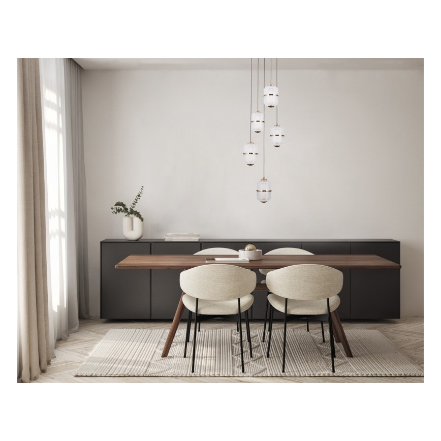 ITALUX - Lámpara colgante LED con cable ALANI 5xLED/5,6W/230V 3000K oro