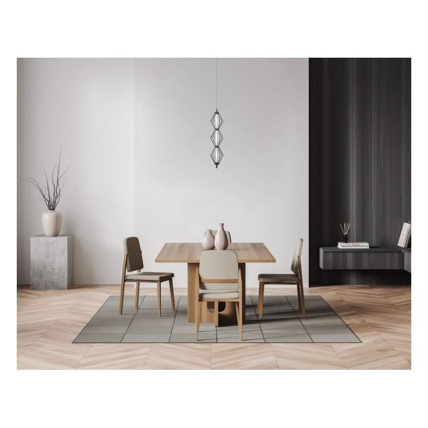 ITALUX - Lámpara colgante LED con cable SEVILLA LED/15W/230V 3000K negra
