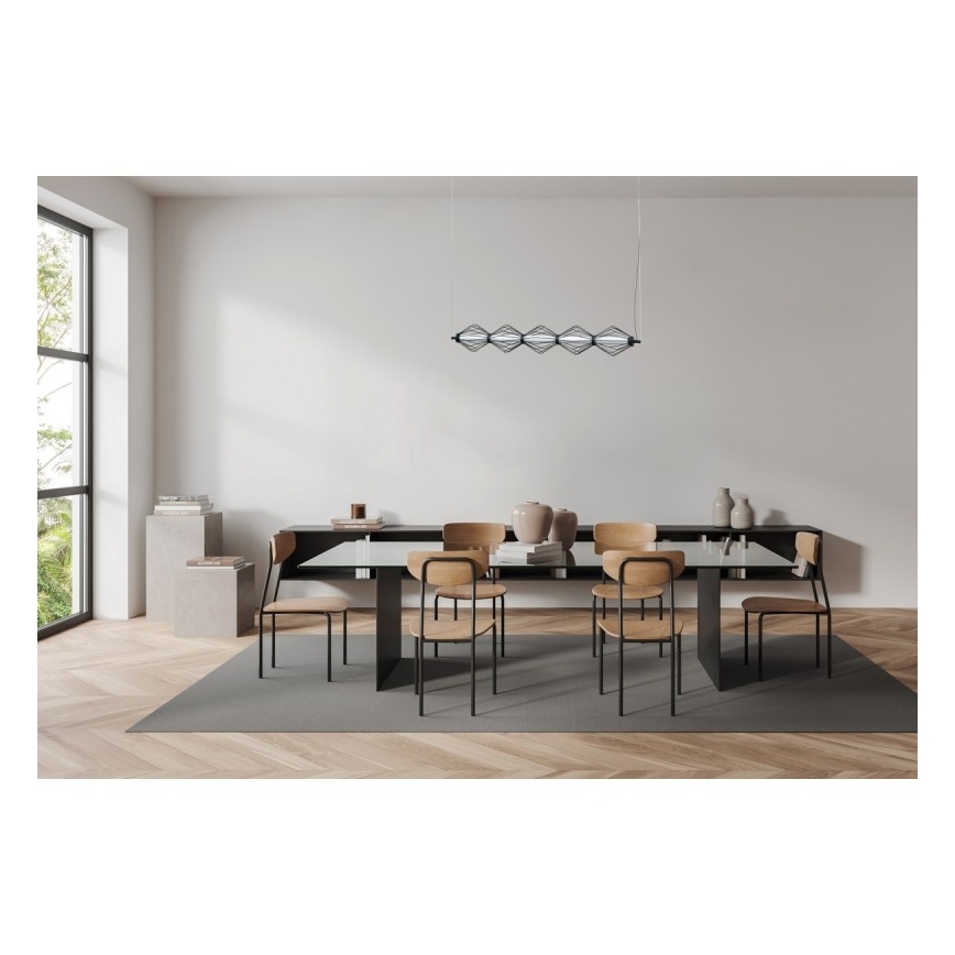 ITALUX - Lámpara colgante LED con cable SEVILLA LED/25W/230V 3000K negra