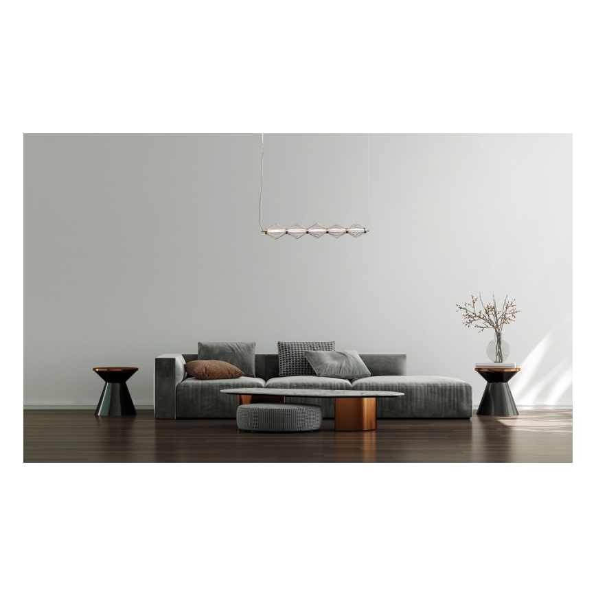 ITALUX - Lámpara colgante LED SEVILLA LED/25W/230V 3000K dorada