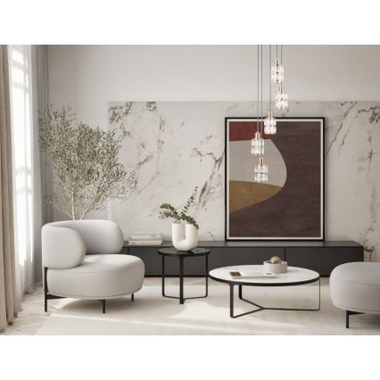 ITALUX - Lámpara colgante ALMA con cable 5xE27/40W/230V dorada