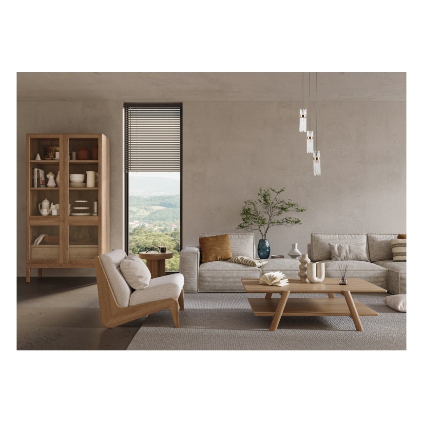 ITALUX - Lámpara colgante con cable TARASO 3xE14/40W/230V negro/dorado