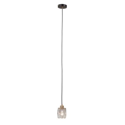 ITALUX - Lámpara colgante con cable TORNO 1xE14/40W/230V negra/dorada