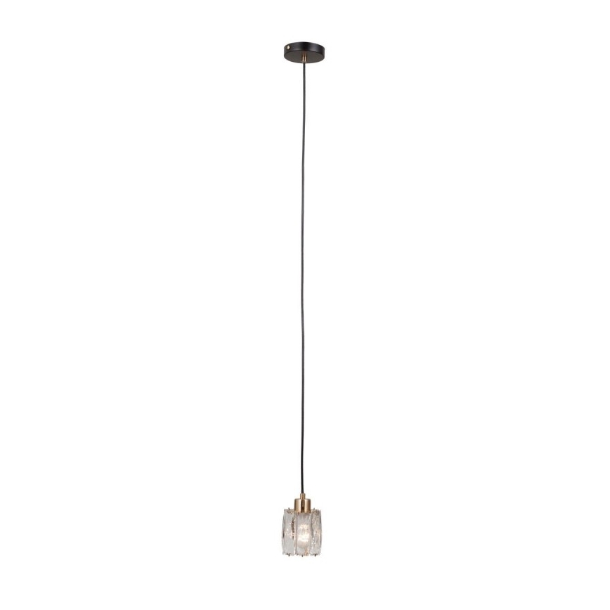 ITALUX - Lámpara colgante con cable TORNO 1xE14/40W/230V negra/dorada