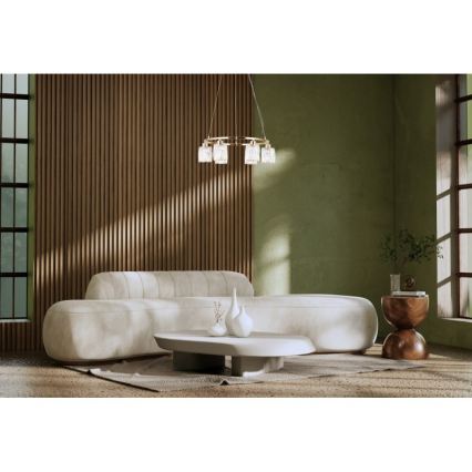 ITALUX - Lámpara colgante con cable SIMONA 6xE14/40W/230V dorada