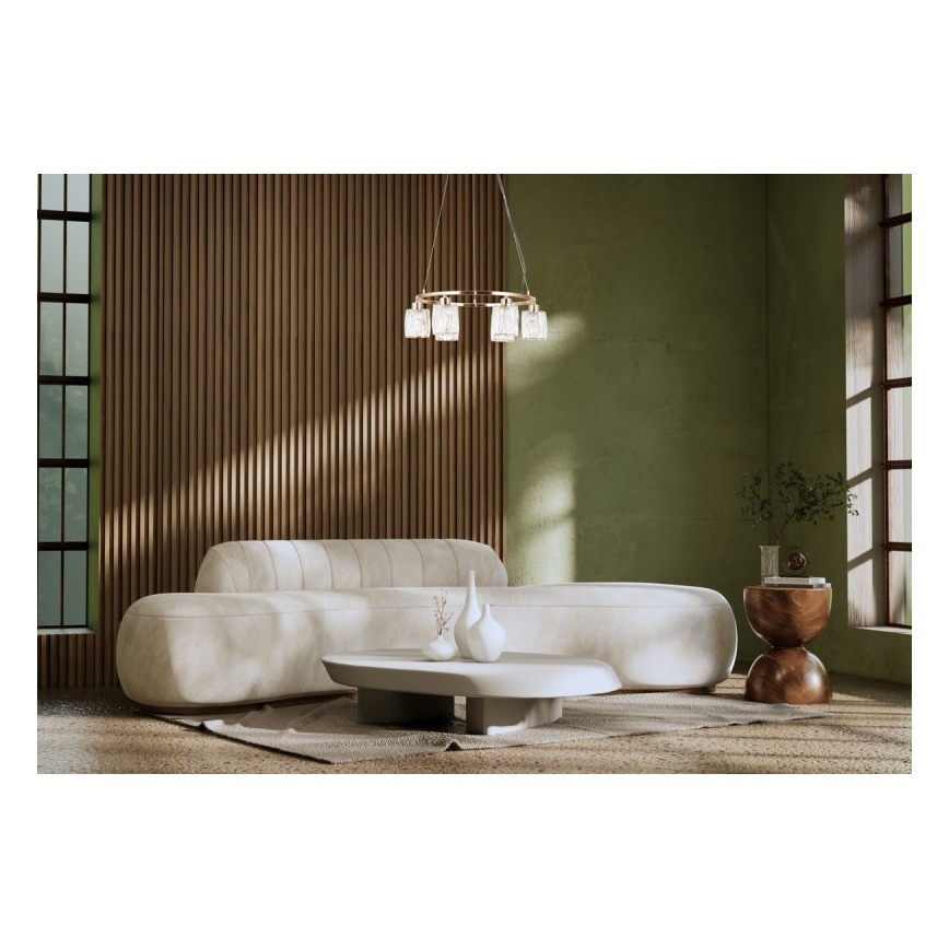 ITALUX - Lámpara colgante con cable SIMONA 6xE14/40W/230V dorada