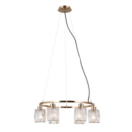 ITALUX - Lámpara colgante con cable SIMONA 6xE14/40W/230V dorada