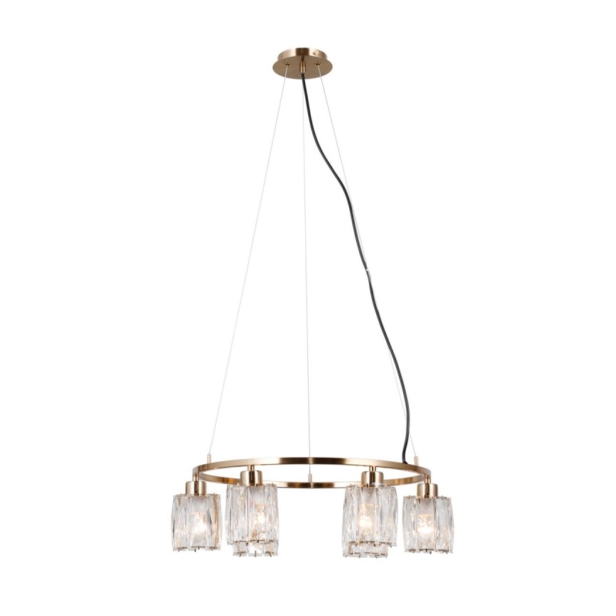ITALUX - Lámpara colgante con cable SIMONA 6xE14/40W/230V dorada