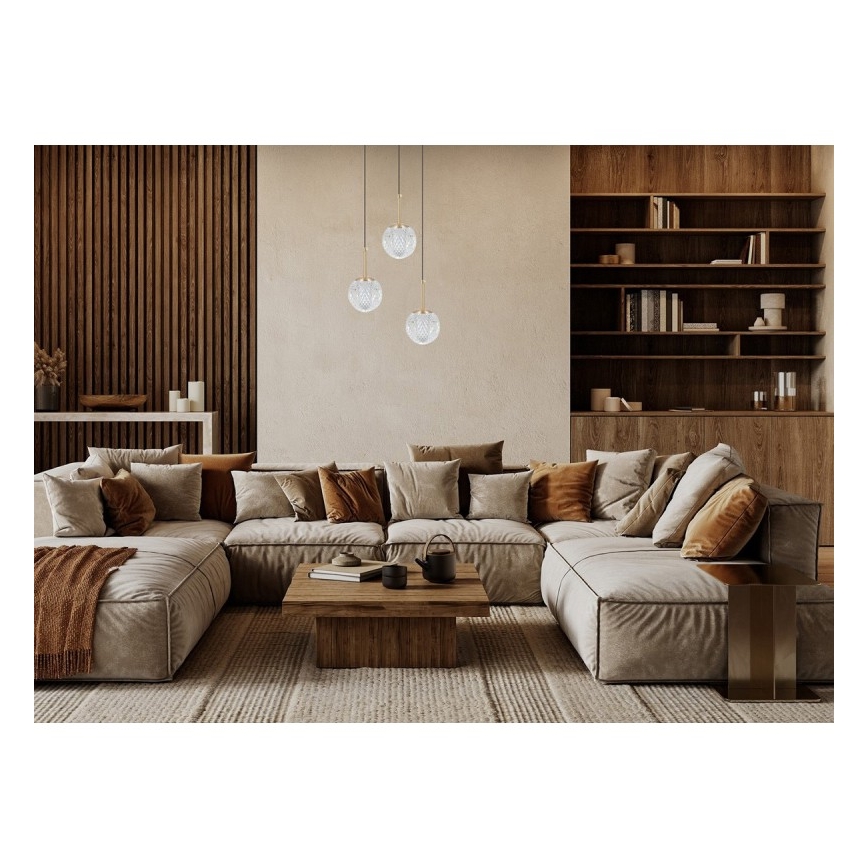 ITALUX - Lámpara colgante PADRI 3xG9/5W/230V dorada