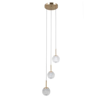 ITALUX - Lámpara colgante PADRI 3xG9/5W/230V dorada