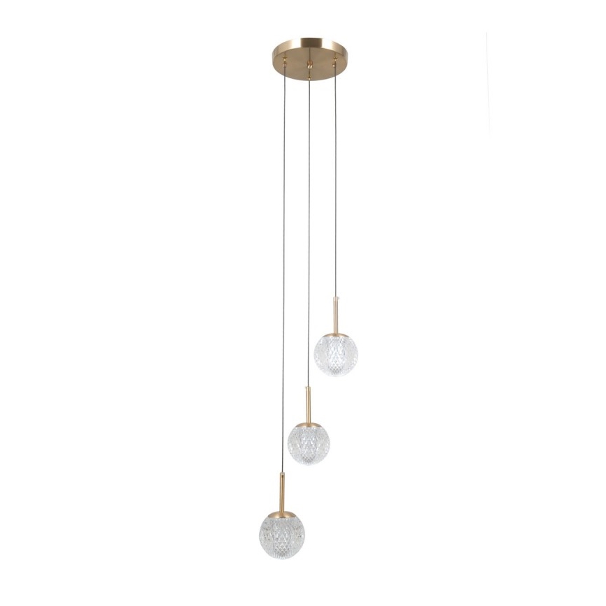 ITALUX - Lámpara colgante PADRI 3xG9/5W/230V dorada