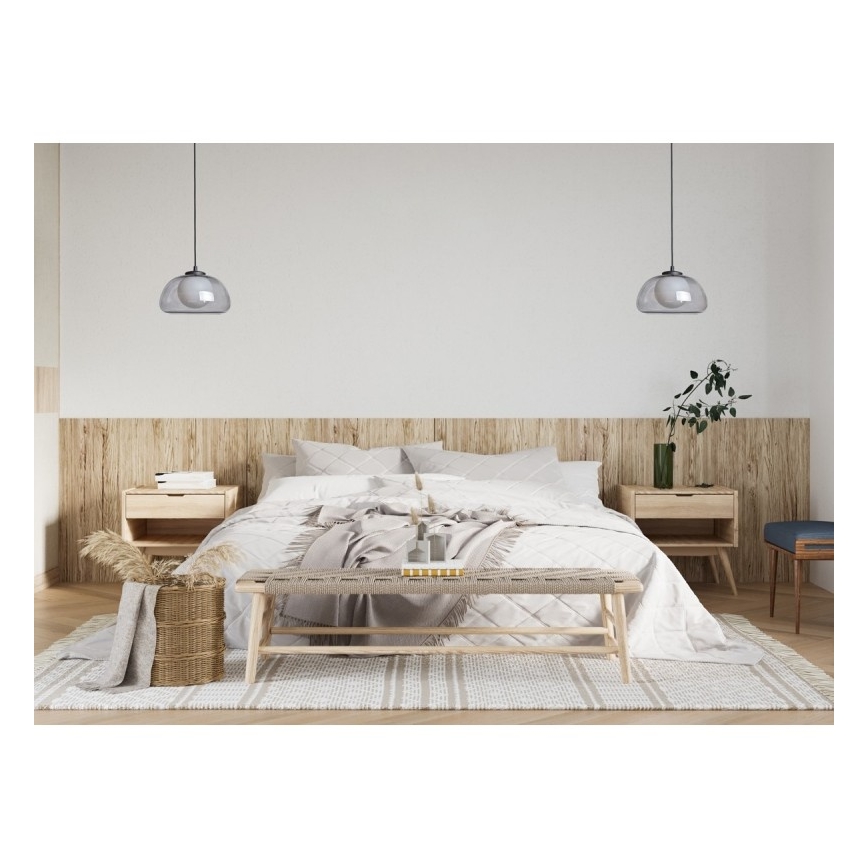 ITALUX - Lámpara colgante con cable AINALE 1xG9/7W/230V negro/ahumado