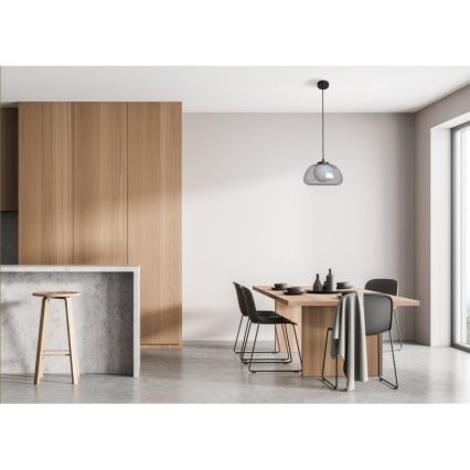 ITALUX - Lámpara colgante con cable AINALE 1xG9/7W/230V negro/ahumado