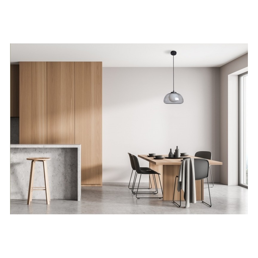ITALUX - Lámpara colgante con cable AINALE 1xG9/7W/230V negro/ahumado