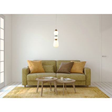 ITALUX - Lámpara colgante LED con cable EVANS LED/19W/230V 3000K dorado/azul/marrón