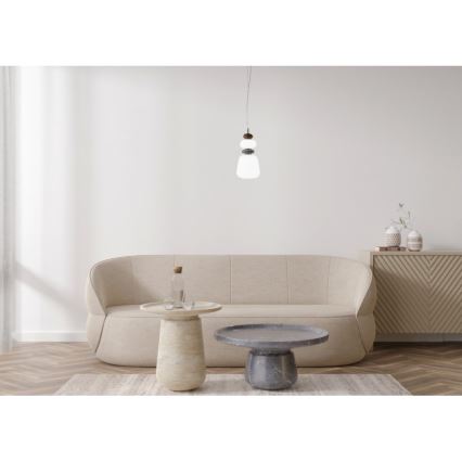 ITALUX - Lámpara colgante con cable EVANS LED/12W/230V 3000K dorada/blanca