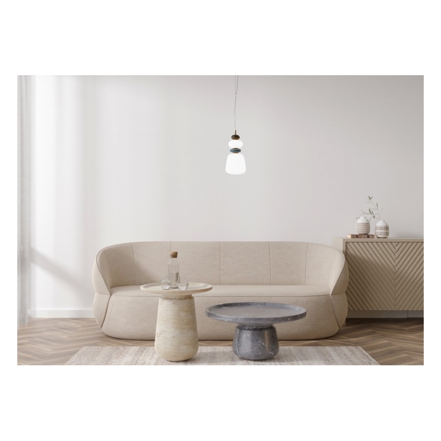ITALUX - Lámpara colgante con cable EVANS LED/12W/230V 3000K dorada/blanca