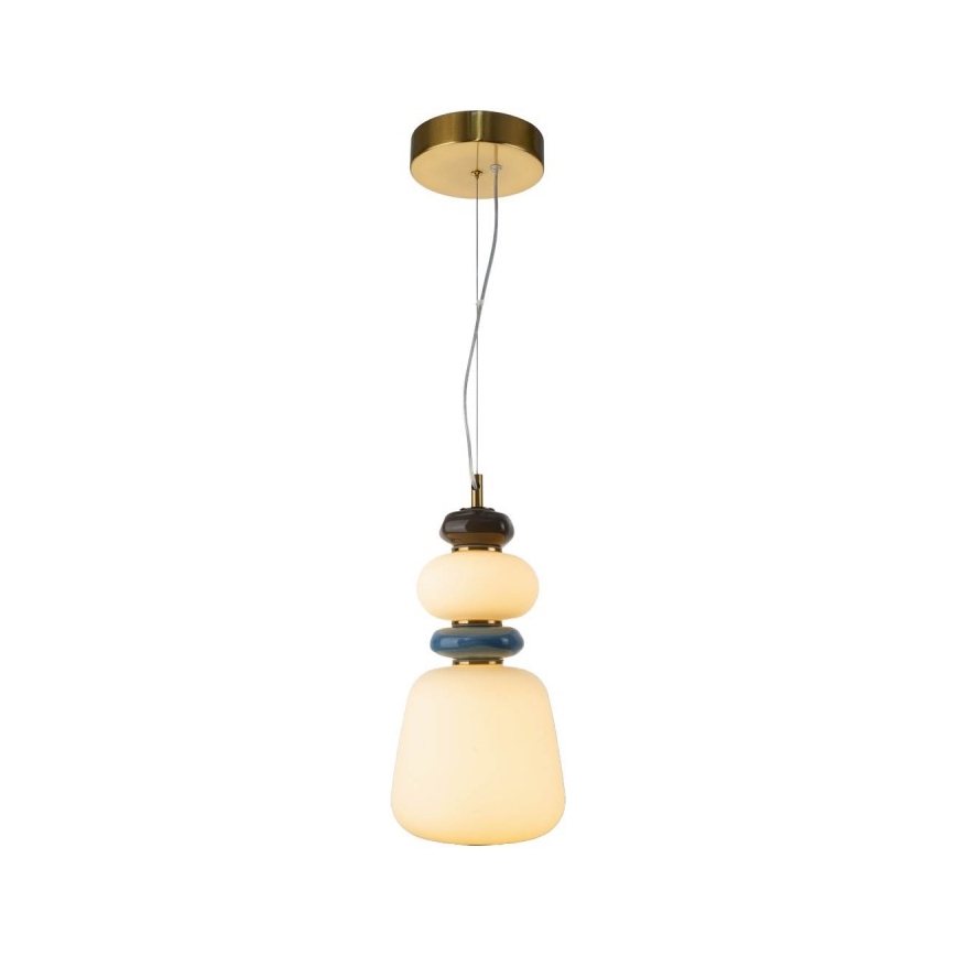 ITALUX - Lámpara colgante con cable EVANS LED/12W/230V 3000K dorada/blanca