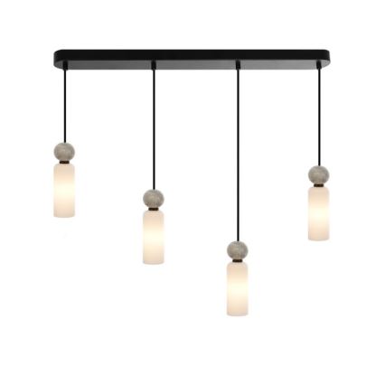 ITALUX - Lámpara colgante con cable SANTOS 4xG9/40W/230V negra