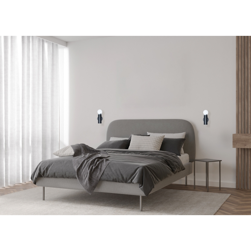 ITALUX - Lámpara de pared MACERA 1xE27/40W/230V negra