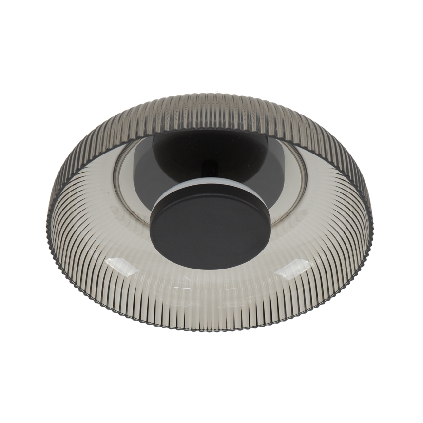ITALUX - Lámpara de techo LED PASSO LED/8W/230V 3000K Ø 25 cm negro ahumado