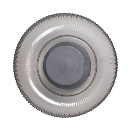 ITALUX - Lámpara de techo LED PASSO LED/8W/230V 3000K Ø 25 cm negro ahumado