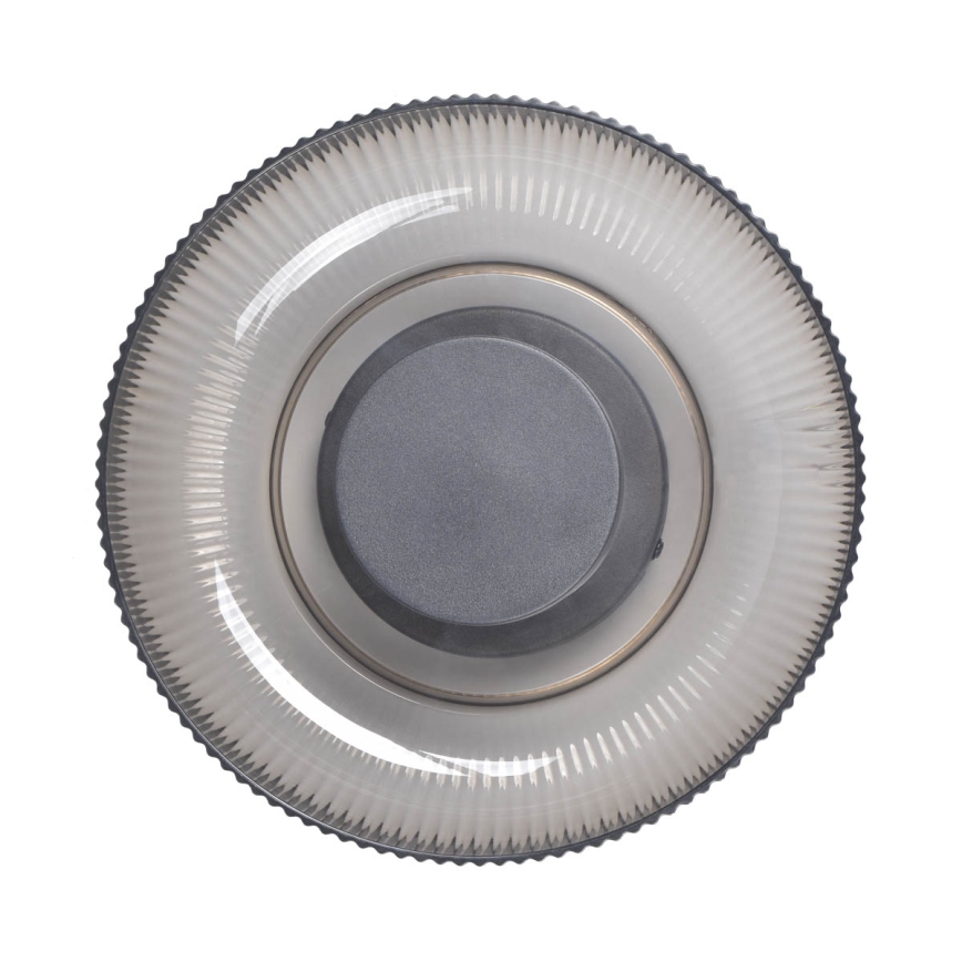 ITALUX - Lámpara de techo LED PASSO LED/8W/230V 3000K Ø 25 cm negro ahumado