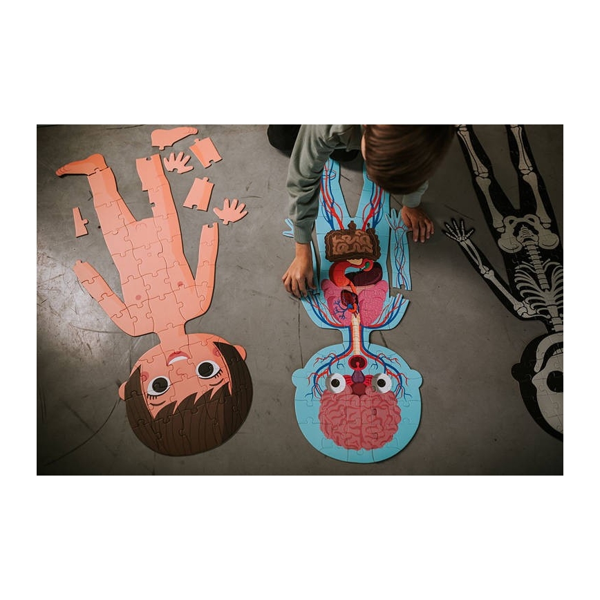 Janod - Puzzle educativo infantil 225 piezas cuerpo humano